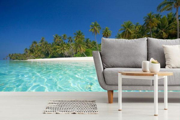 Beach & Tropical | Maldives Lagoon Wallpaper Mural Beach & Tropical Beach & Tropical