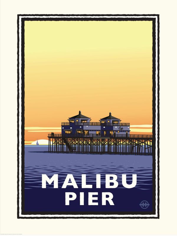 Beach & Tropical | Malibu Pier At Sunset Wallpaper Mural Beach & Tropical Beach & Tropical