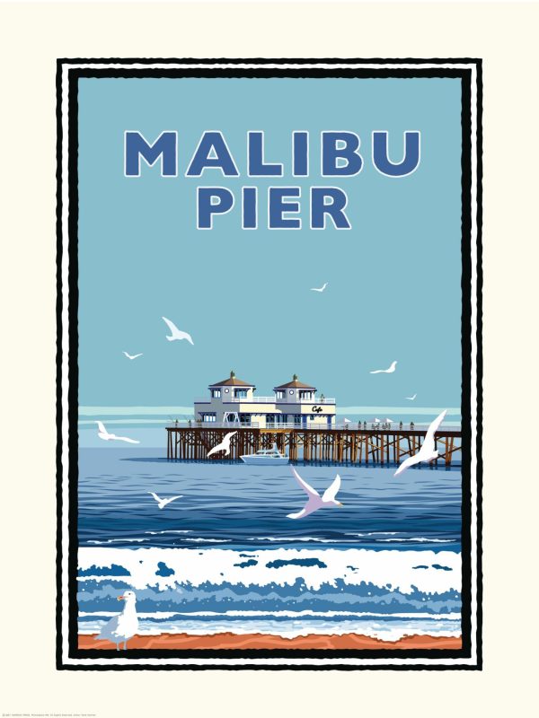 Beach & Tropical | Malibu Pier Wall Mural Beach & Tropical Beach & Tropical