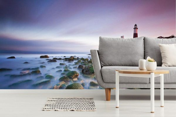 Beach & Tropical | Montauk Point Sunset Mural Wallpaper Beach & Tropical Beach & Tropical