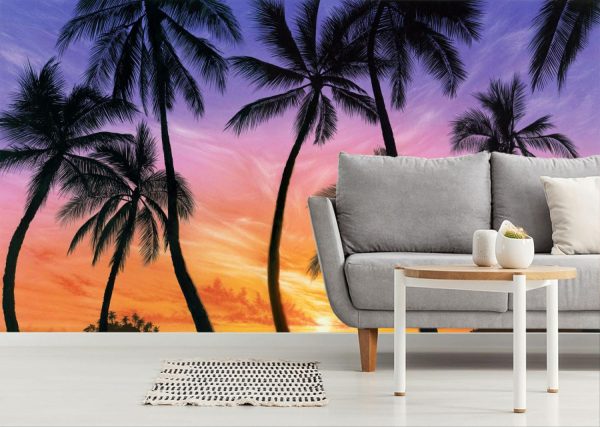 Beach & Tropical | Palm Beach Sundown Wall Mural Beach & Tropical Beach & Tropical