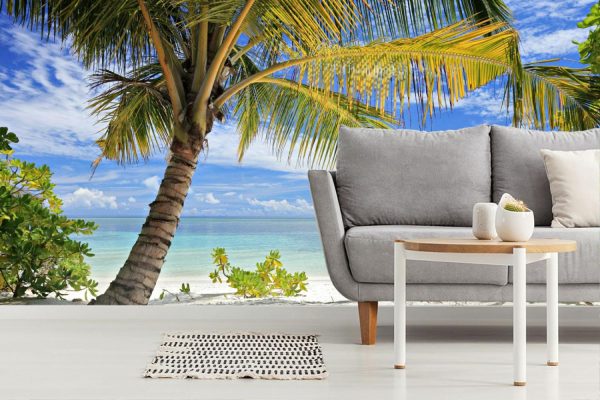 Beach & Tropical | Palm Maldives Mural Wallpaper Beach & Tropical Beach & Tropical