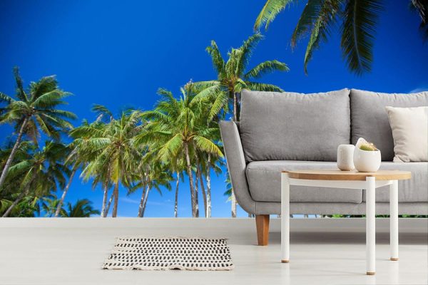 Beach & Tropical | Palm Tree Resort Mural Wallpaper Beach & Tropical Beach & Tropical