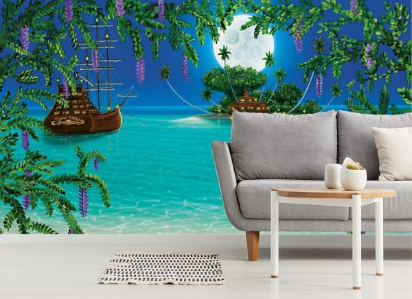 Beach & Tropical | Pirate’s Lair Wall Mural Beach & Tropical Beach & Tropical