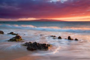 Beach & Tropical | Sunset Beach In Wailea Hawaii Wall Mural Beach & Tropical Beach & Tropical