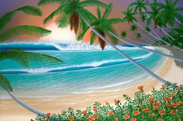 Beach & Tropical | The Lucky Old Sun Wallpaper Mural Beach & Tropical Beach & Tropical