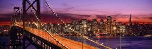 City & Skyline | Bay Bridge Closeup At Night Wall Mural City & Skyline City & Skyline