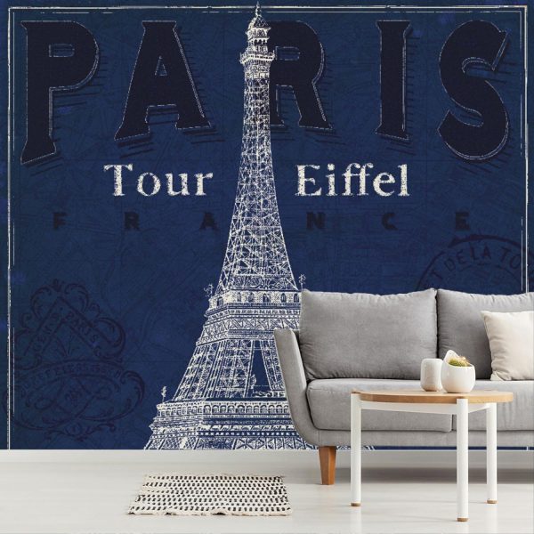 City & Skyline | Blueprint Tour Eiffel Wallpaper Mural City & Skyline City & Skyline