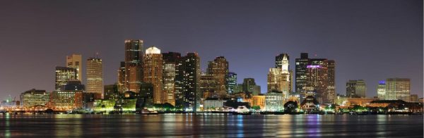 City & Skyline | Boston Night Wall Mural City & Skyline City & Skyline