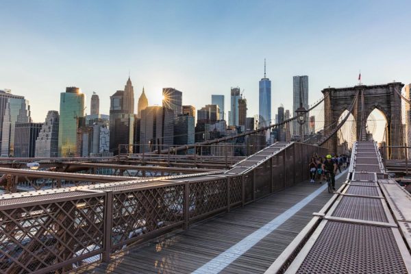 City & Skyline | Brooklyn Bridge, NYCMural Wallpaper Architectural Architectural