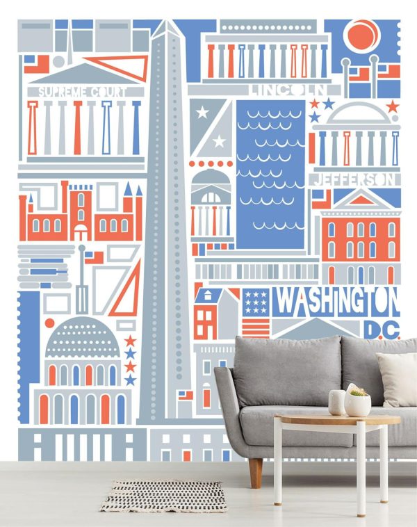 City & Skyline | DC Justice Wall Mural City & Skyline City & Skyline