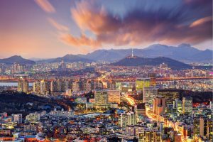 City & Skyline | Downtown Seoul, South Korea Wall Mural City & Skyline City & Skyline