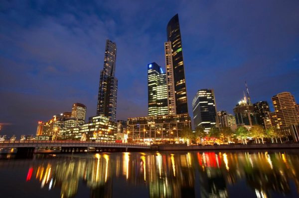 City & Skyline | Eureka Tower & Historic Queens Bridge, Australia Wallpaper Mural City & Skyline City & Skyline