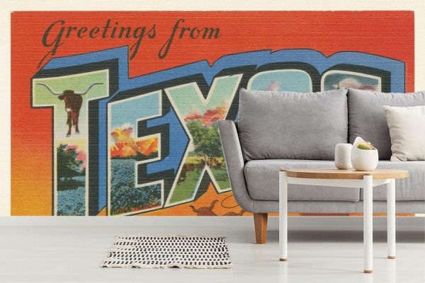 City & Skyline | Greetings From Texas Wallpaper Mural City & Skyline City & Skyline