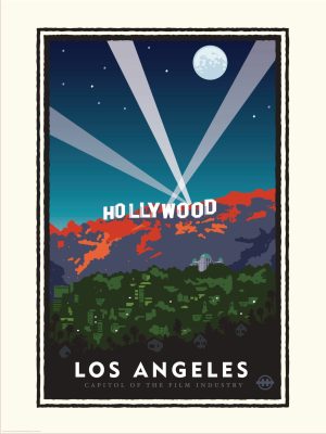 City & Skyline | Hollywood Sign At Night Wallpaper Mural City & Skyline City & Skyline