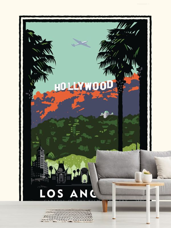 City & Skyline | Hollywood Sign Mural Wallpaper City & Skyline City & Skyline