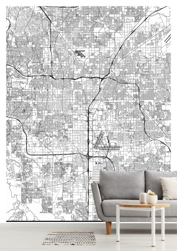 City & Skyline | Map Of Las Vegas, NV Wallpaper Mural City & Skyline City & Skyline