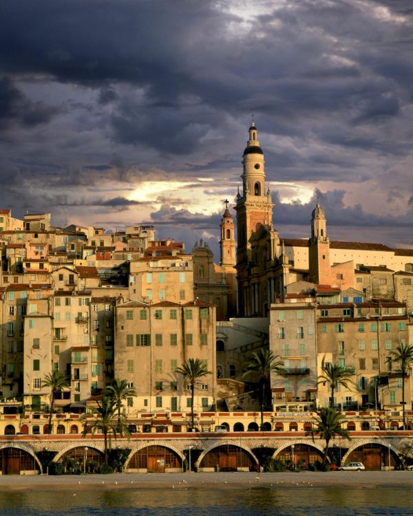 City & Skyline | Menton, France (Cote d’ Azur) Mural Wallpaper City & Skyline City & Skyline