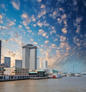 City & Skyline | New Orleans Harbor Mural Wallpaper City & Skyline City & Skyline