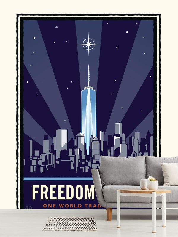 City & Skyline | New York City Freedom Tower Mural Wallpaper City & Skyline City & Skyline