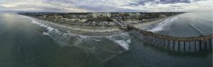 City & Skyline | Oceanside Pier Panoramic Mural Wallpaper Beach & Tropical Beach & Tropical