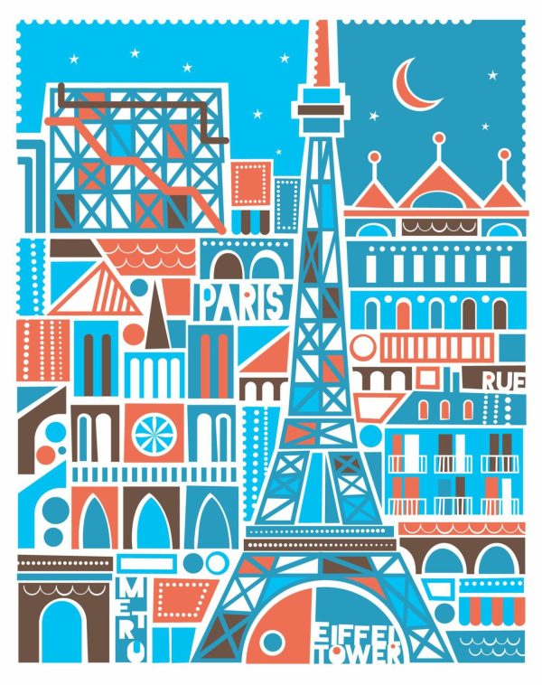 City & Skyline | Paris Moonlight Wallpaper Mural City & Skyline City & Skyline