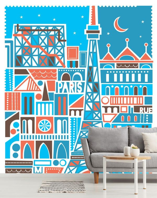 City & Skyline | Paris Moonlight Wallpaper Mural City & Skyline City & Skyline