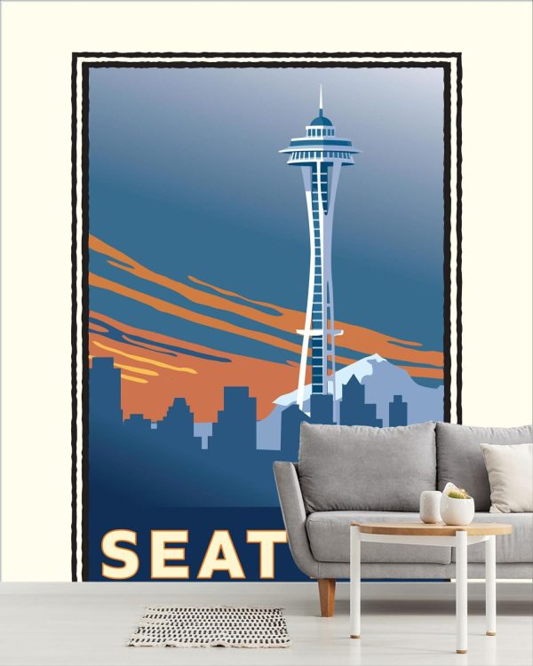 City & Skyline | Seattle Washington Wall Mural Art & Graphics Art & Graphics