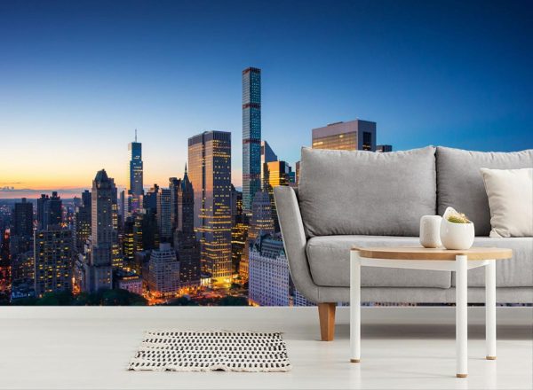 City & Skyline | Sunrise Over New York City Wallpaper Mural City & Skyline City & Skyline