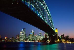 City & Skyline | Sydney Harbour Bridge At Dusk Wall Mural Architectural Architectural