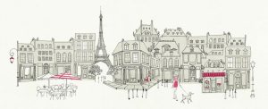 City & Skyline | World Cafe II Paris Wallpaper Mural Architectural Architectural