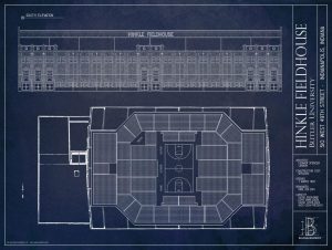 Colors | Butler University Hinkle Fieldhouse Wall Mural Architectural Architectural