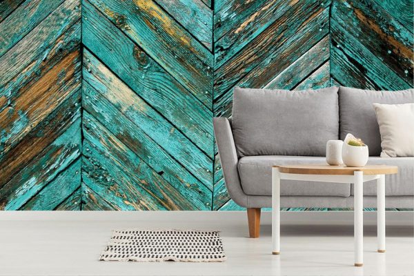 Colors | Close Up of Gray Wooden Fence Wall Mural Colors Colors