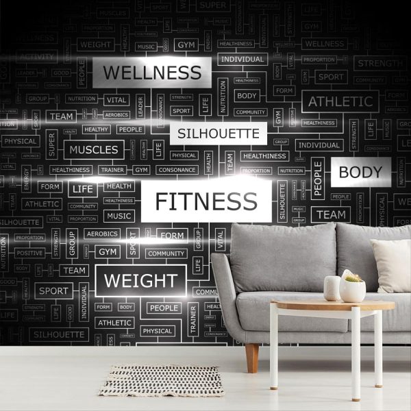 Colors | Fitness Wordcloud Wallpaper Mural Art & Graphics Art & Graphics