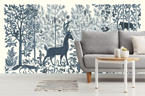 Colors | Friends Of The Forest Mural Wallpaper Animals Animals