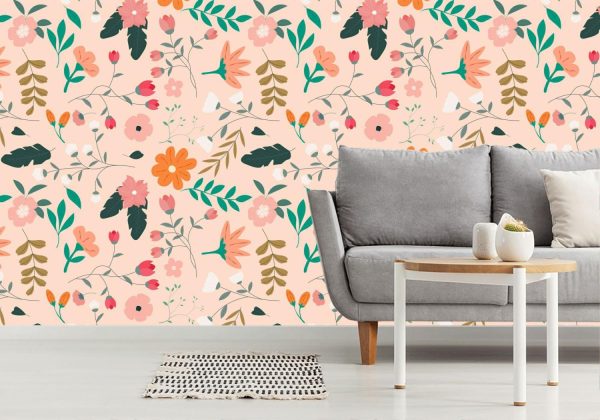 Colors | Hand Drawn Floral Wallpaper Pattern Colors Colors