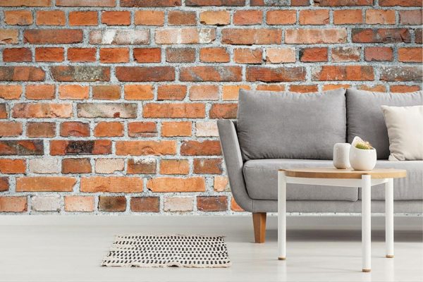 Colors | Old Weathered Red Brick Wall Wallpaper Mural Colors Colors