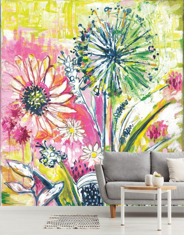 Colors | Painterly Blooms 2 Wall Mural Art & Graphics Art & Graphics