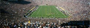 Extra Large | Aerial View Of Notre Dame Football Stadium Mural Wallpaper Architectural Architectural