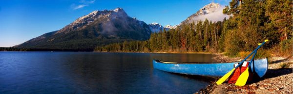 Extra Large | Canoe On Leigh Lake Wall Mural Extra Large Extra Large