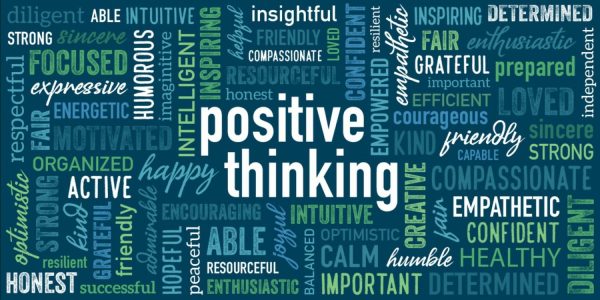 Extra Large | Positive Word Cloud – Blue Wall Mural Extra Large Extra Large