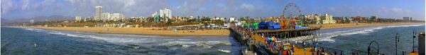 Extra Large | Tourists On Santa Monica Pier Wall Mural Activities & Leisure Activities & Leisure