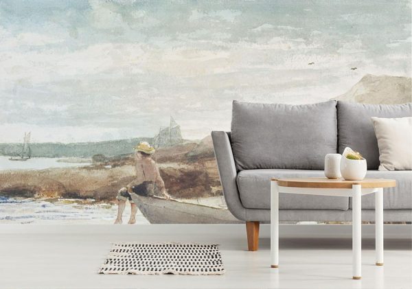 Fine Art | Boys on the Beach Wall Mural Fine Art Fine Art