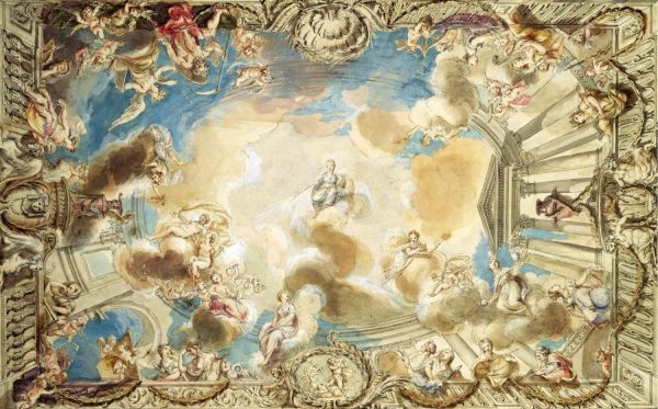 Fine Art | Ceiling Depicting Minerva Mural Wallpaper Fine Art Fine Art