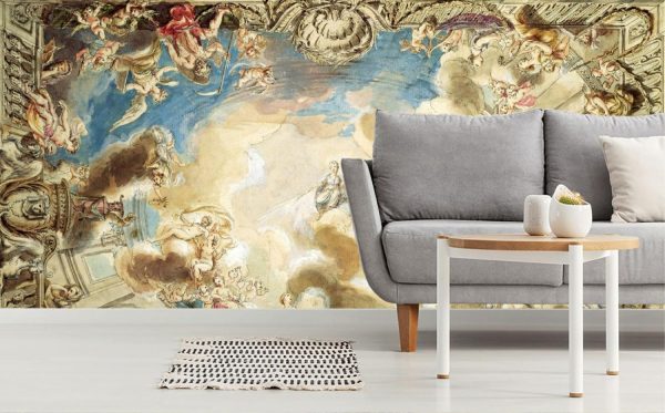 Fine Art | Ceiling Depicting Minerva Mural Wallpaper Fine Art Fine Art