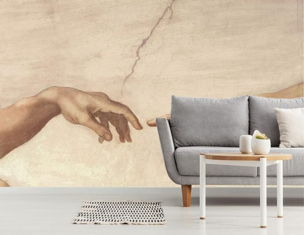 Fine Art | Hands Of God And Adam Wallpaper Mural Fine Art Fine Art