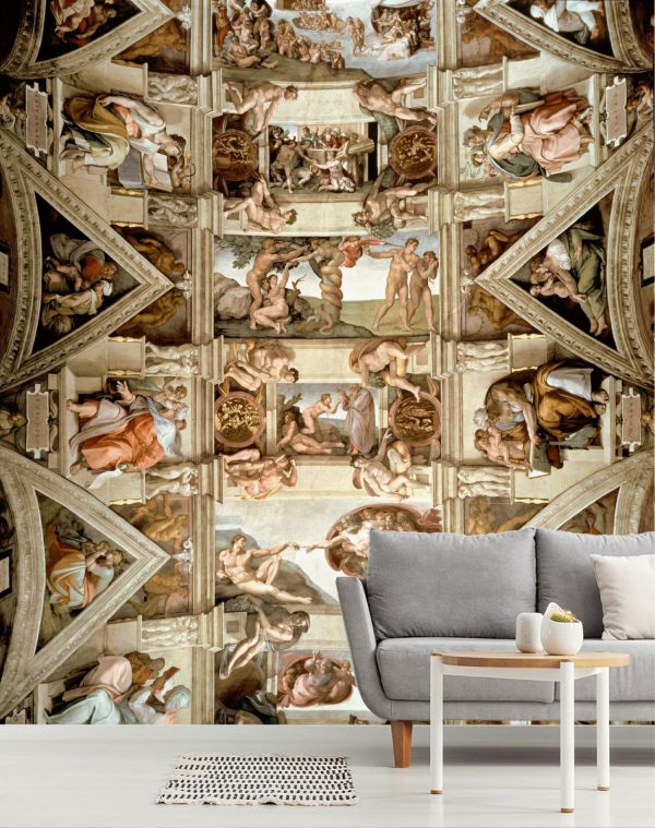 Fine Art | Sistine Chapel Ceiling And Lunettes Wall Mural Fine Art Fine Art