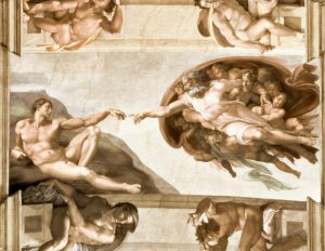 Fine Art | Sistine Chapel Ceiling, Creation Of Adam Mural Wallpaper Fine Art Fine Art