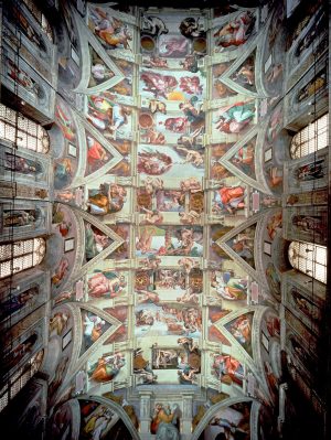 Fine Art | Sistine Chapel Ceiling (Post Restoration) Wall Mural Architectural Architectural