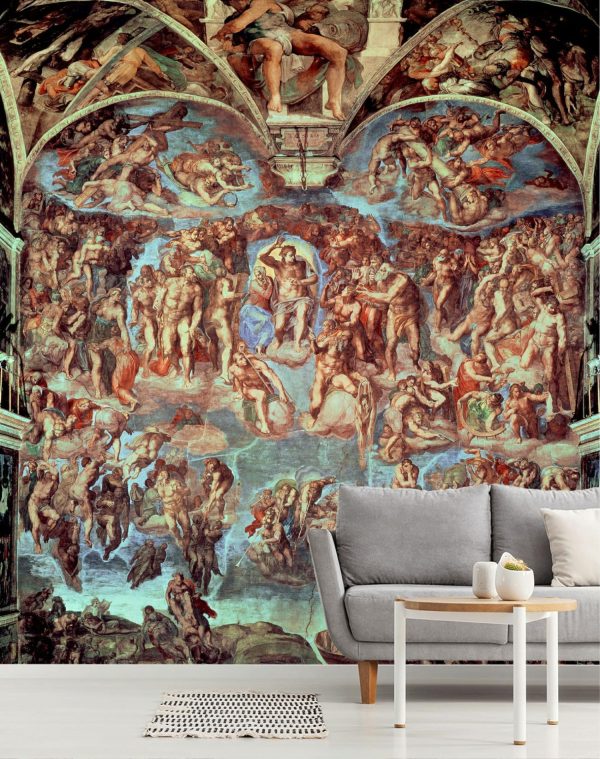 Fine Art | Sistine Chapel, The Last Judgement Mural Wallpaper Fine Art Fine Art